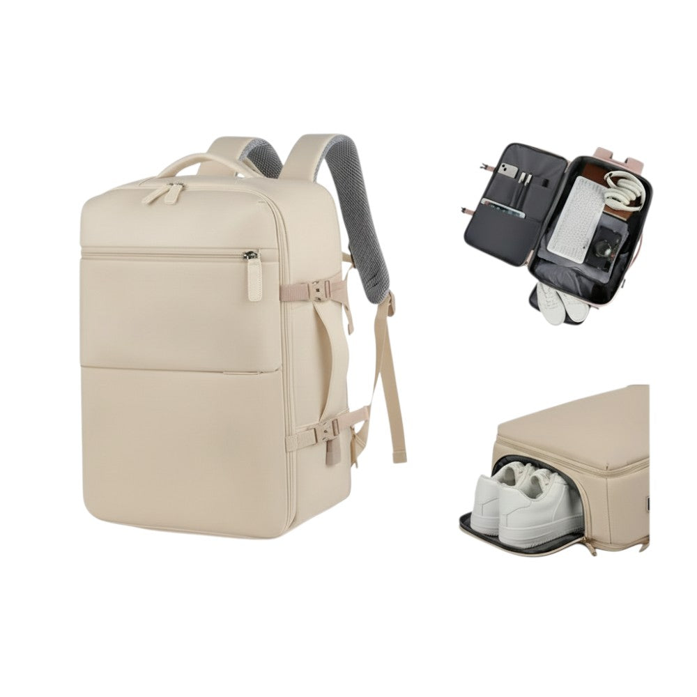 Mochila de Viaje Expandible color Beige