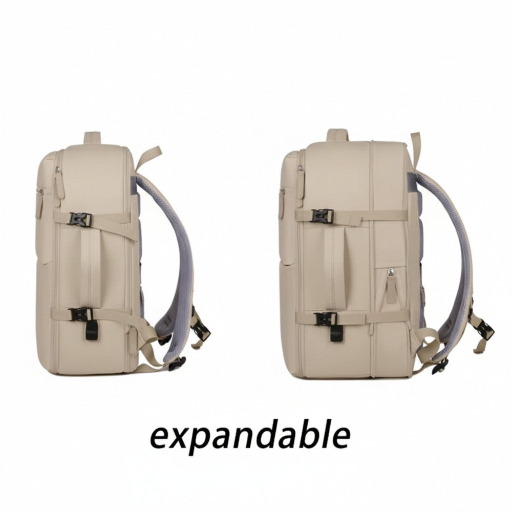 Mochila de Viaje Expandible color Beige