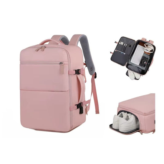 Mochila de Viaje Expandible color Rosado