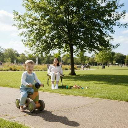 Correpasillo Infantil 4 Ruedas de Aprendizaje con Música y Luces Verde-Amarillo
