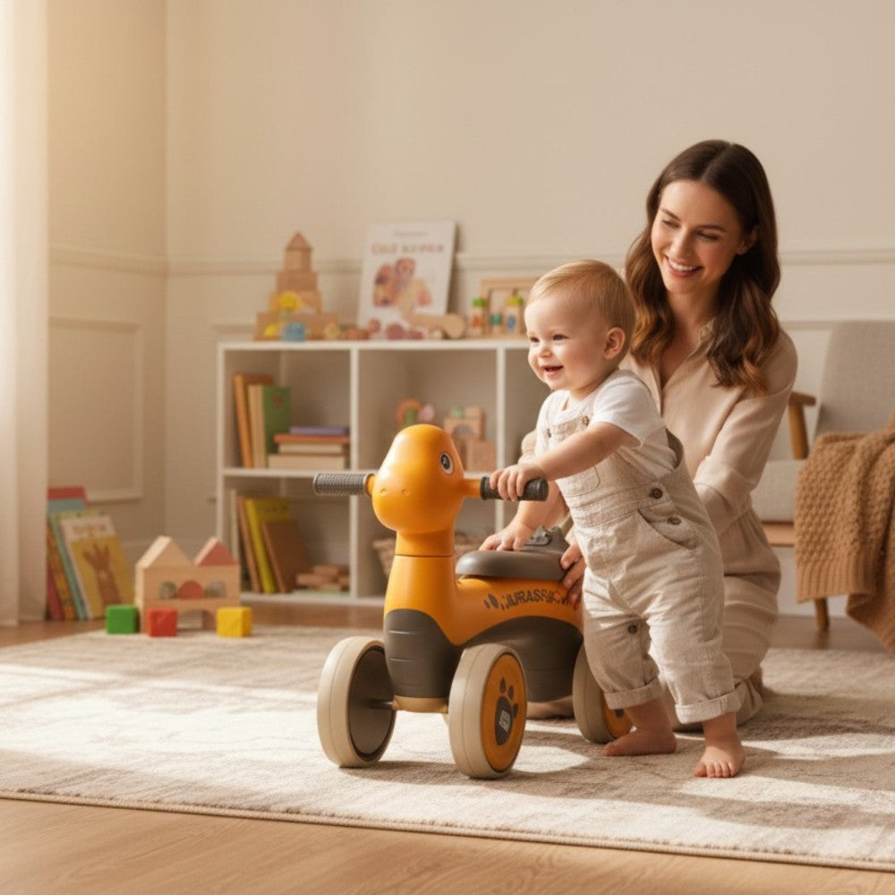 Correpasillos Infantil Dinosaurio Jurassic 4 Ruedas