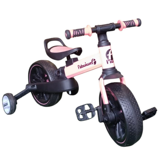 Bicicleta de Equilibrio y Triciclo 2 en 1 Fabuluxe Rosado