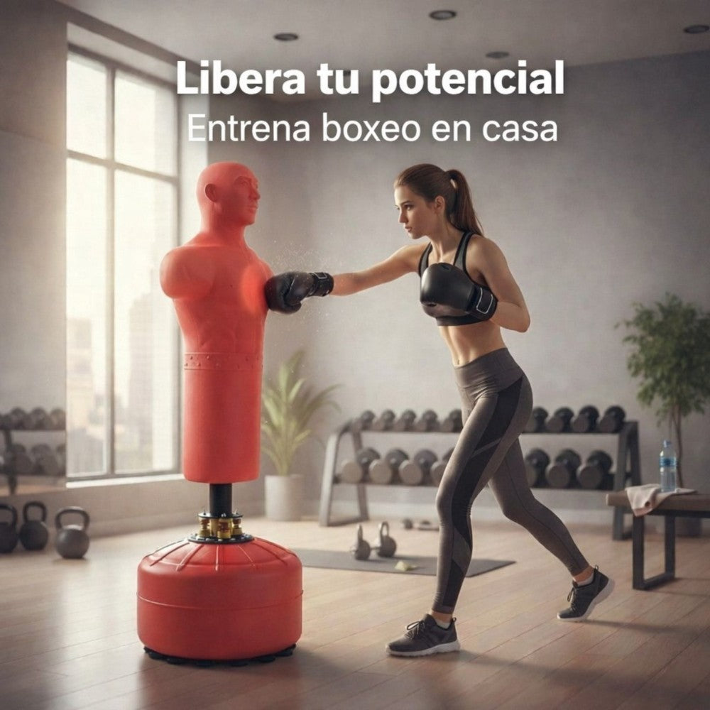 Muñeco de Entrenamiento de golpe tipo torso con base 170 cm Rojo