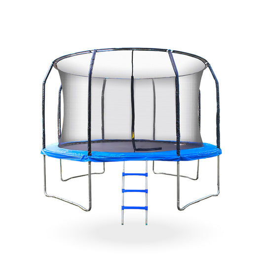 Cama Elastica con malla y Escalera 3.66mt Azul PWRFitness