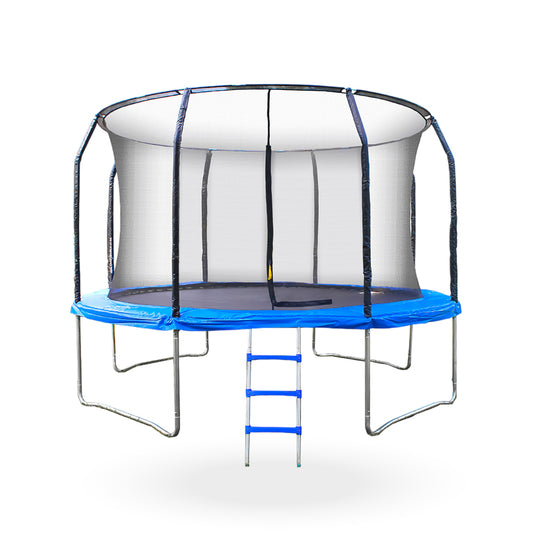 Cama Elastica con malla y Escalera 4.26mt 14Ft Azul
