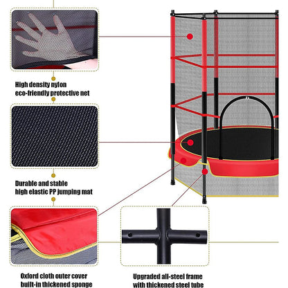 Cama Elastica Para Niños con Red 140 cms PWRFitness