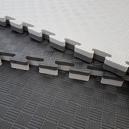 Tatami EVA Reversible 1×1 m (25 mm) – Alto Impacto Negro/Gris