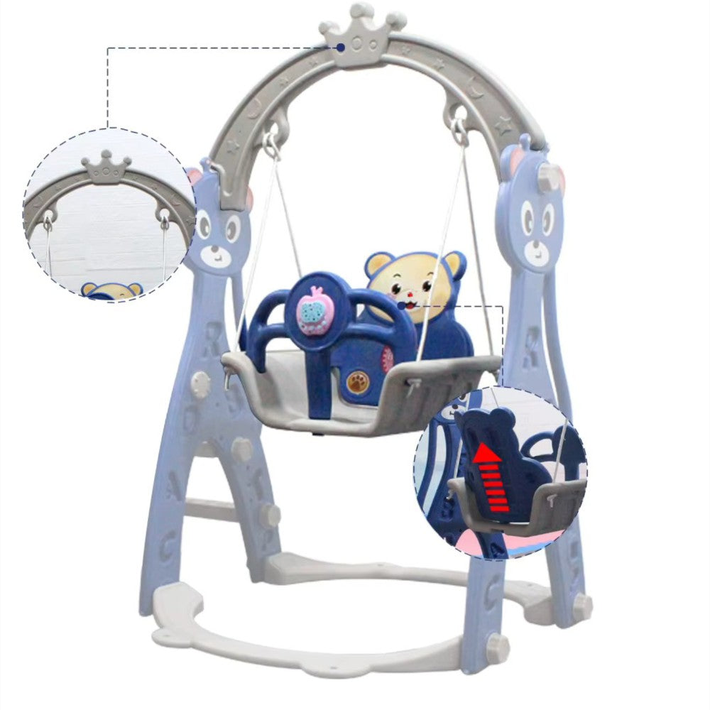 Resbalín Columpio Musical 2 en 1 “Sweet Bear” Azul