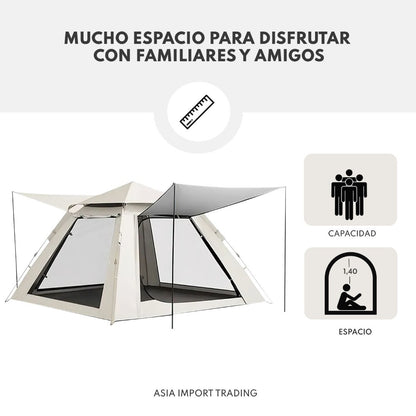 Carpa Automática 4 Personas 215x215x140cm UU2018