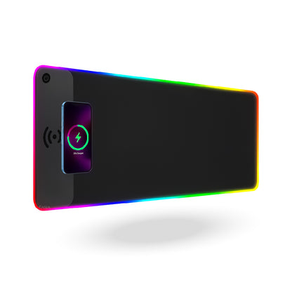 Mousepad con Cargador inalambrico y borde RGB