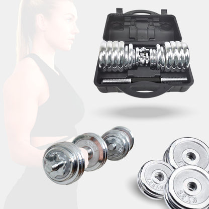 Set de Mancuernas Cromadas 20KG