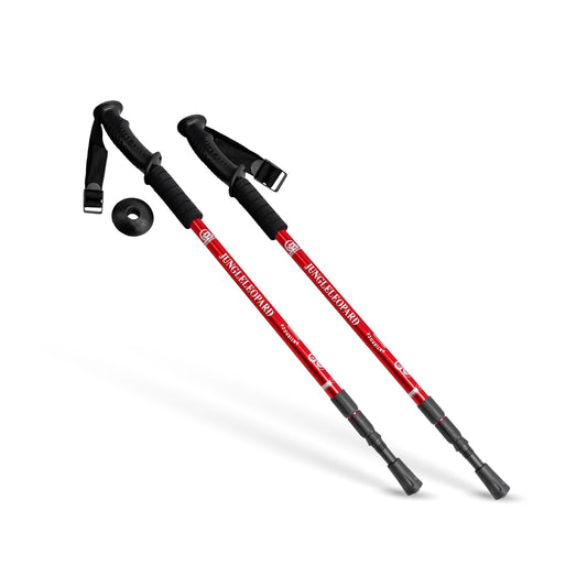 Pack de 2 Bastones Trekking Antishock Rojo