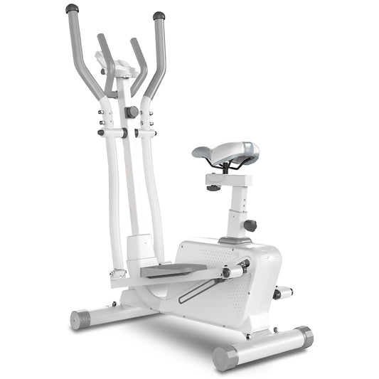 Eliptica PWRFitness Blanca con Asiento