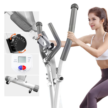 Bicicleta Elíptica Magnética con Pantalla Digital y 12 Niveles de Resistencia