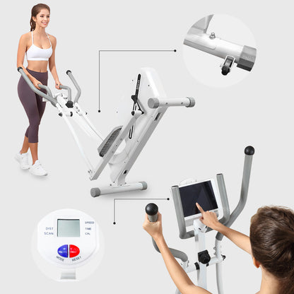Bicicleta Elíptica Magnética con Pantalla Digital y 12 Niveles de Resistencia