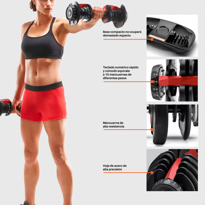 Mancuerna Ajustable 24 kg con Base – Gimnasio en Casa