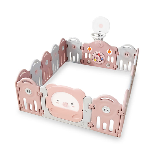 Corral para bebe Rosado modelo 14+2 paneles