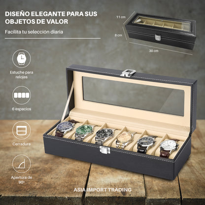Caja organizadora 6 relojes