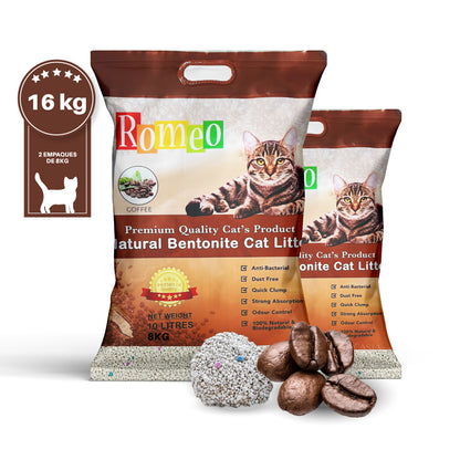 Arena Absorbente para gatos aroma Café 16k