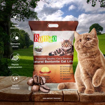 Arena Absorbente para gatos aroma Café 16k