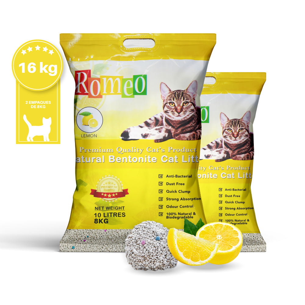 Arena Absorbente para gatos aroma Limón 16k