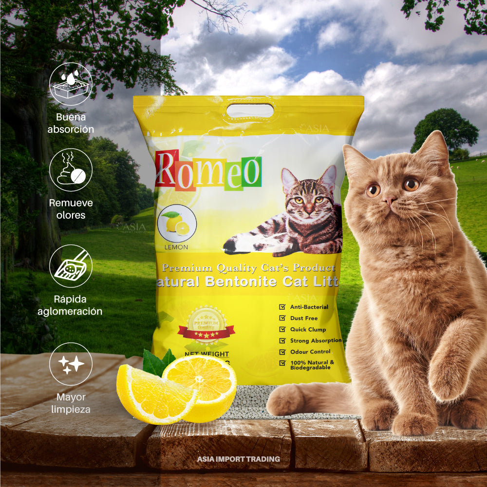 Arena Absorbente para gatos aroma Limón 16k