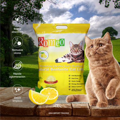 Arena Absorbente para gatos aroma Limón 16k
