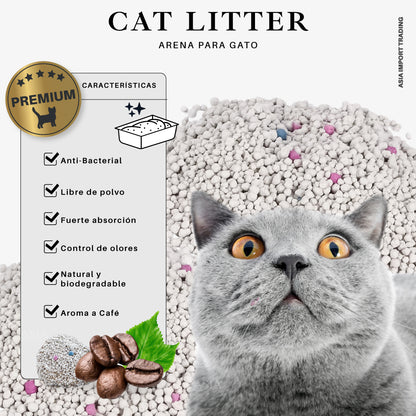 Arena para gatos Premium aroma Café 16k