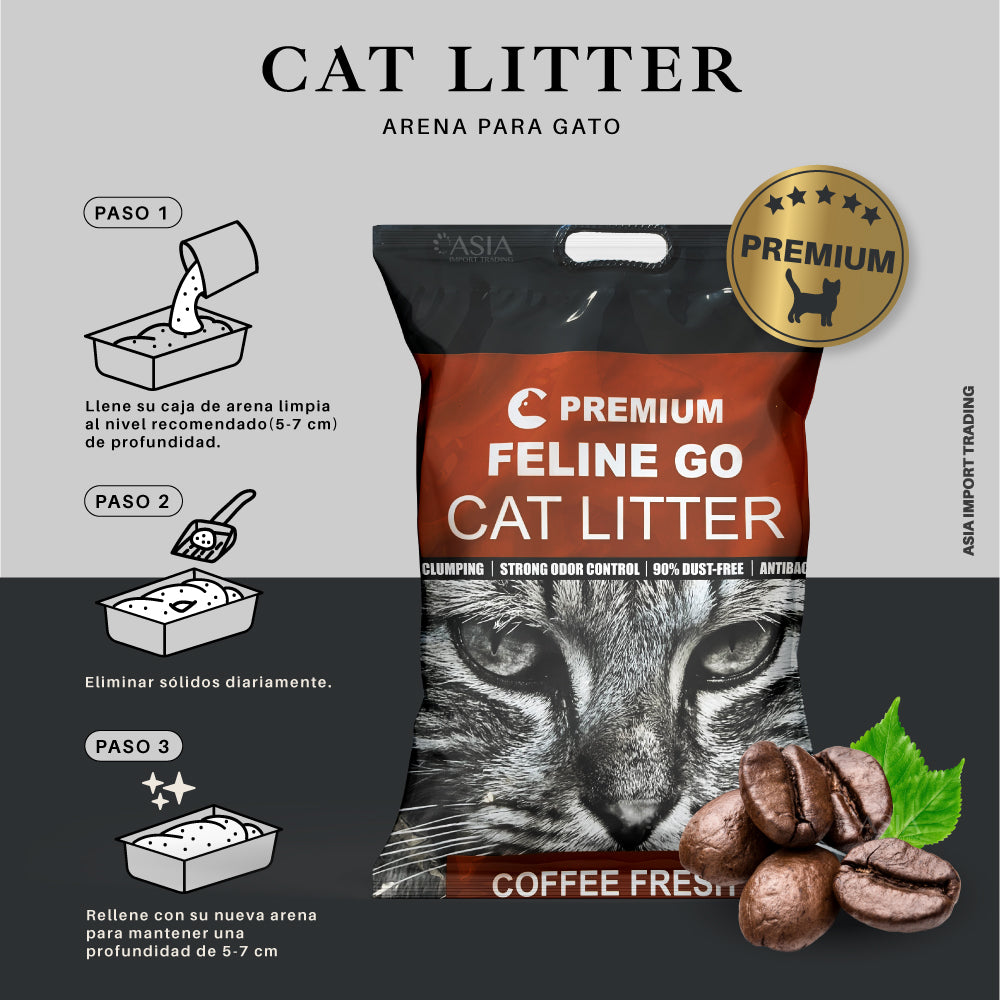 Arena para gatos Premium aroma Café 16k