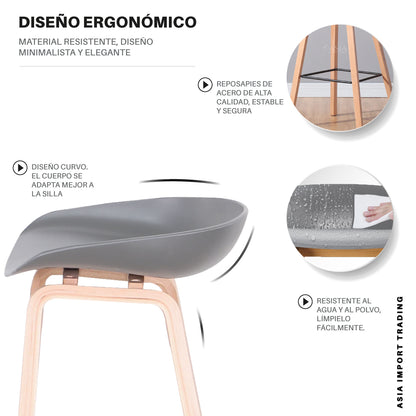 Silla Taburete color Gris