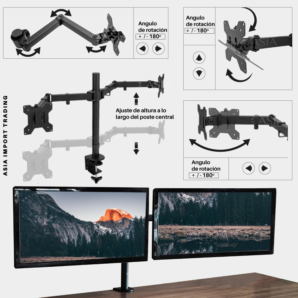 Soporte Monitor Doble
