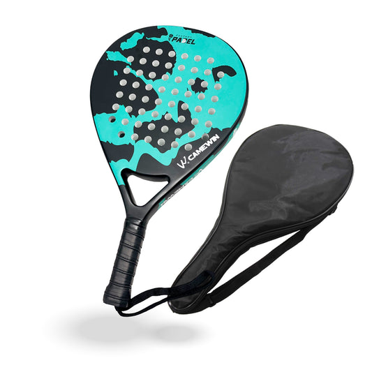 Pala de Pádel Black Edition con Funda –Diseño Vintage Pro Verde con Negro