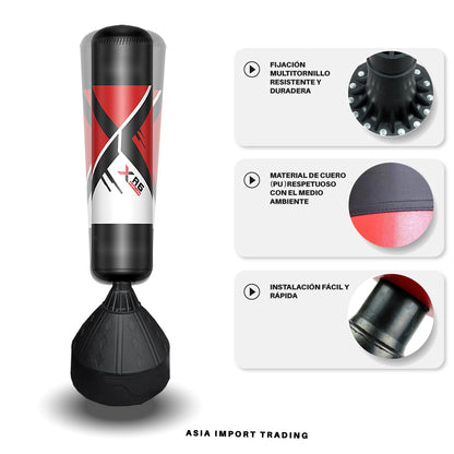 Saco de Boxeo de Pie con Base Rellenable 1,85 mt