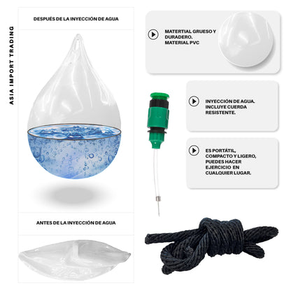 Pera de Boxeo Blanca rellenable con agua