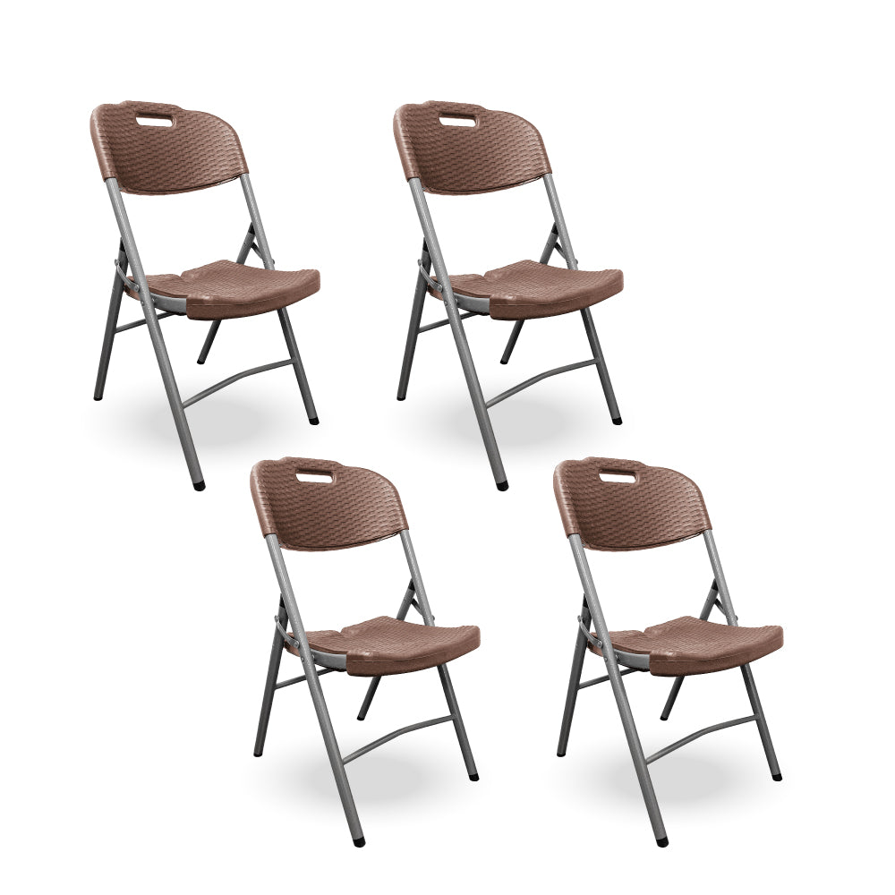 Pack 4 Sillas Plegables estilo Rattan