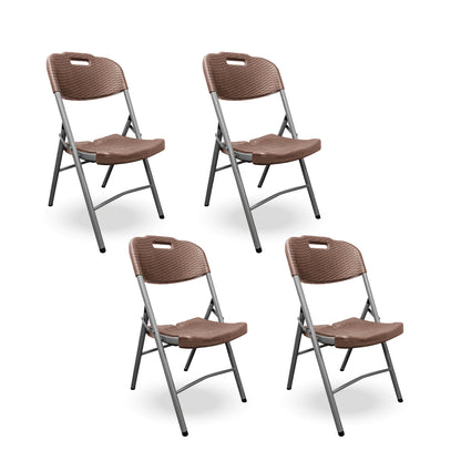 Pack 4 Sillas Plegables estilo Rattan