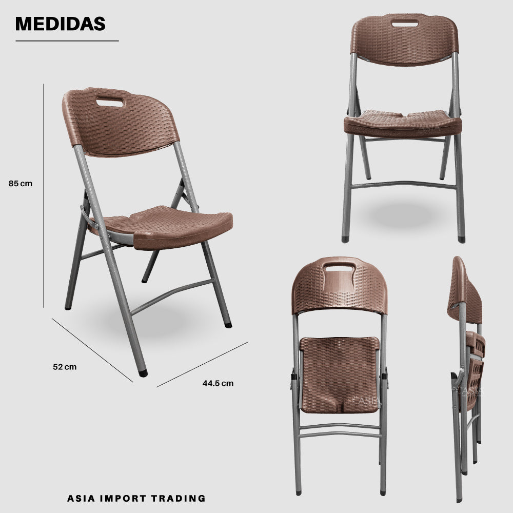 Pack 4 Sillas Plegables estilo Rattan
