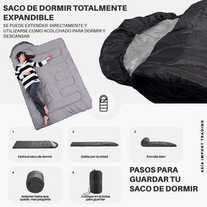 Saco de Dormir Extendible color Negro