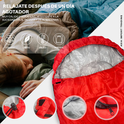 Saco de Dormir Extendible color Rojo