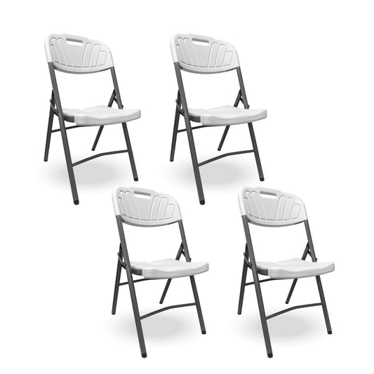 Pack 4 Sillas Blancas Plegables