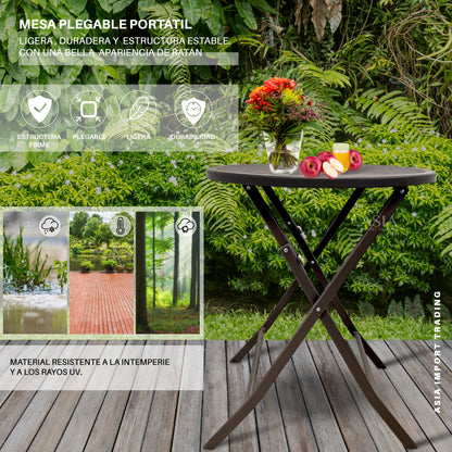 Mesa Plegable Redonda Café