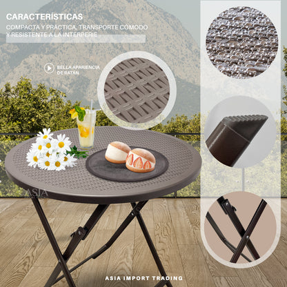 Mesa Plegable Redonda Café