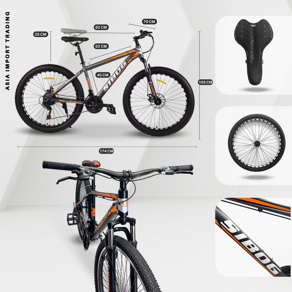 Bicicleta Mountain Bike Aro 27,5 Naranja