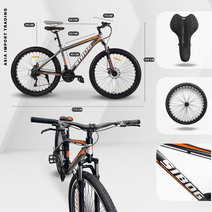 Bicicleta Mountain Bike Aro 27,5 Naranja
