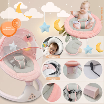 Silla Mecedora Automática color Rosado