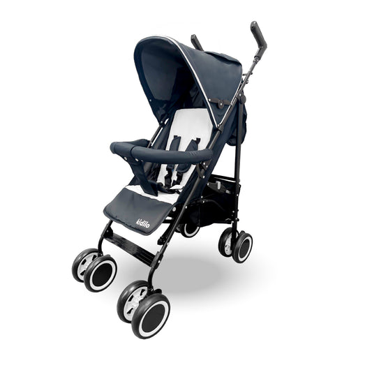 Coche Paseo Bebé Plegable Kidstar Azul Toldo Extensible
