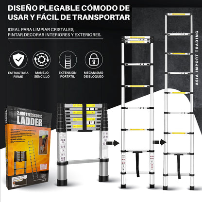 Escalera Retractil Telescopica 2.6 mt