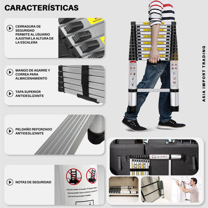 Escalera Retractil Telescopica 3.2 mt