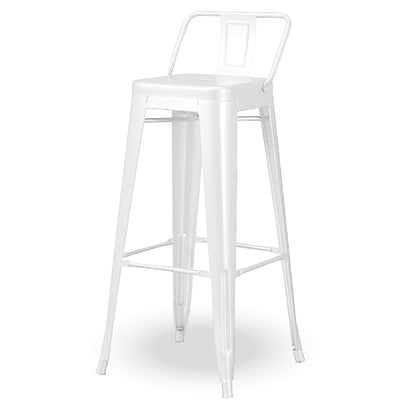 Silla de Bar Blanca con respaldo