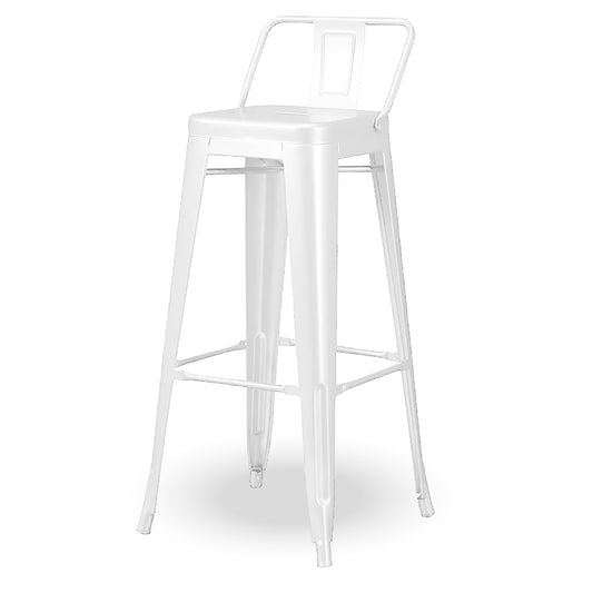 Silla de Bar Blanca con respaldo